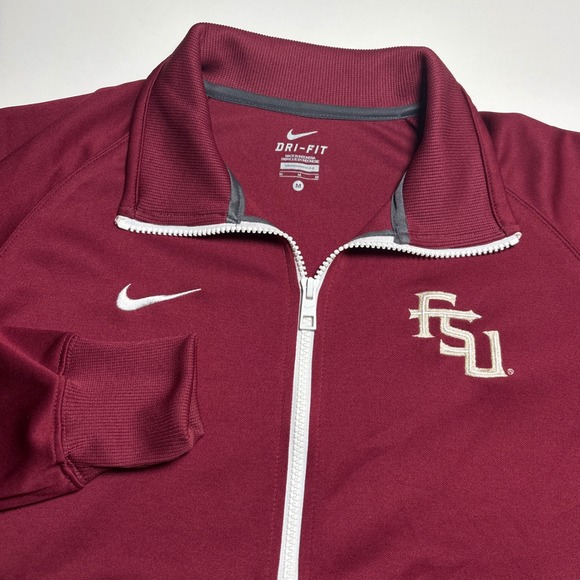 Nike Other - Nike Mens FSU Florida State Seminoles‎ Dri-FIT Full Zip Track Jacket Garnet M